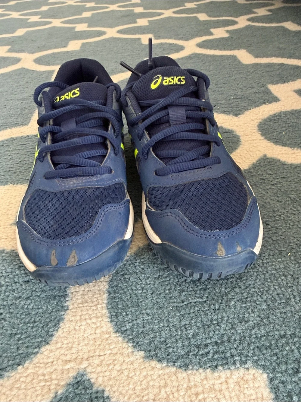 ASICS Navy And Neon Green Sneakers